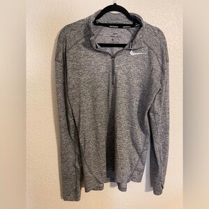Nike Heather Blueish Gray Running Pullover
